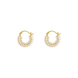 Trendy Gold Pearl U-Shaped Earring