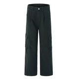 Chic Wide Leg Black Cargo Pants