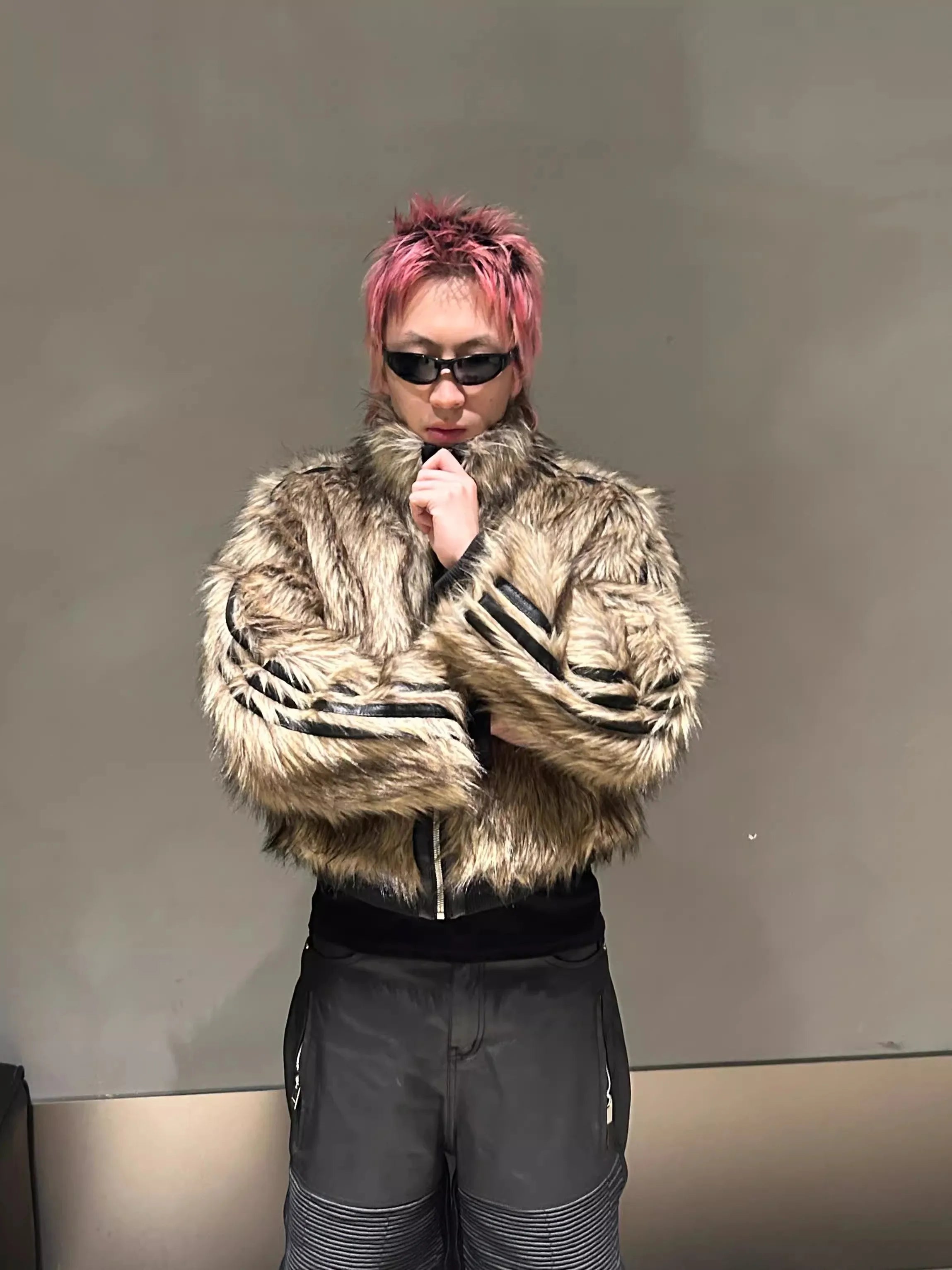 Veste en fausse fourrure réversible chic et luxueuse