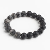 Retro Black Volcanic Stone Bead Bracelets