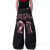 Stylische Jeans mit Buchstabenprint im Chill-Fit-Schnitt