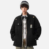 Y2K Trendy Loose Embroidered Lapel Jacket
