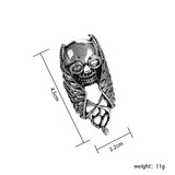 Gothic Retro Skull Wings Knuckle Ring