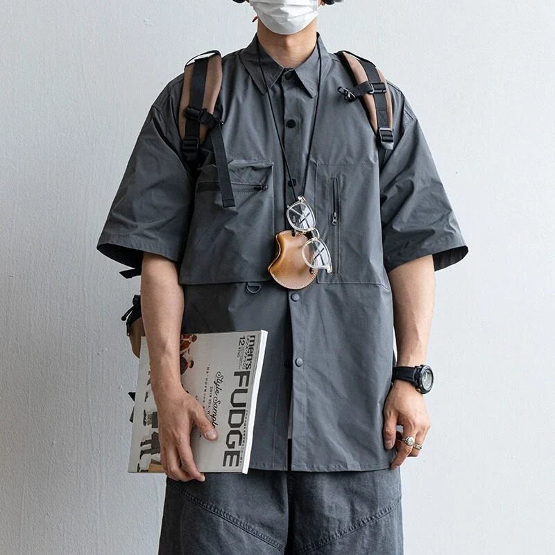 Chemise décontractée imperméable à séchage rapide à manches courtes pour l'extérieur