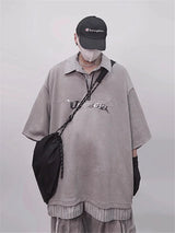 Punk Vintage Oversized Polo T-Shirt