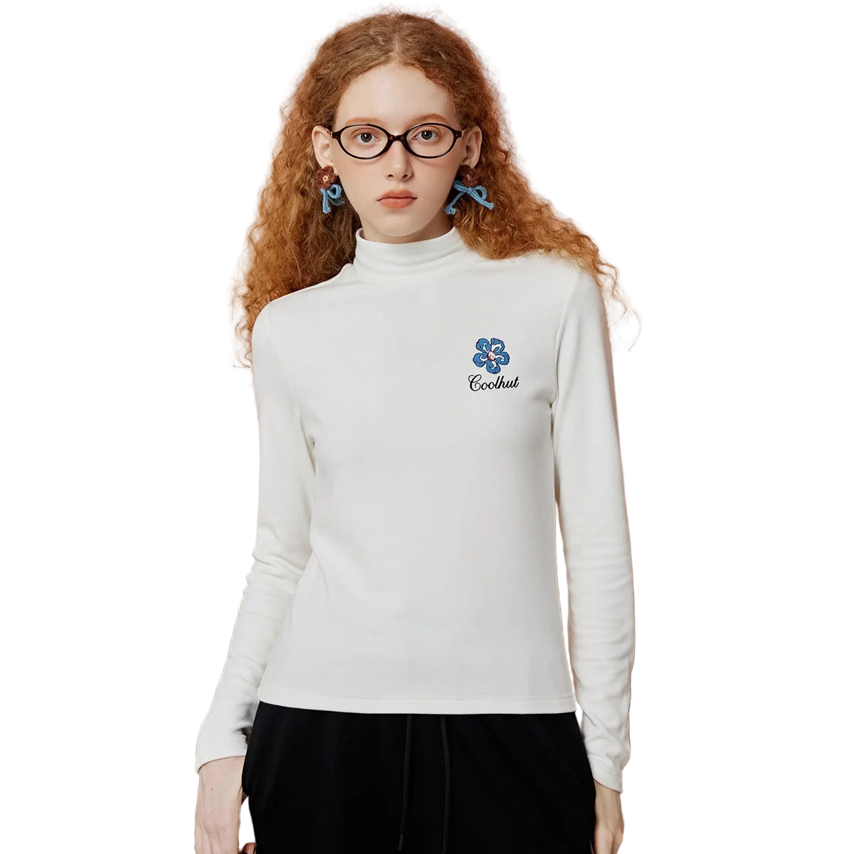 Haut en maille pour femme à imprimé floqué Y2K