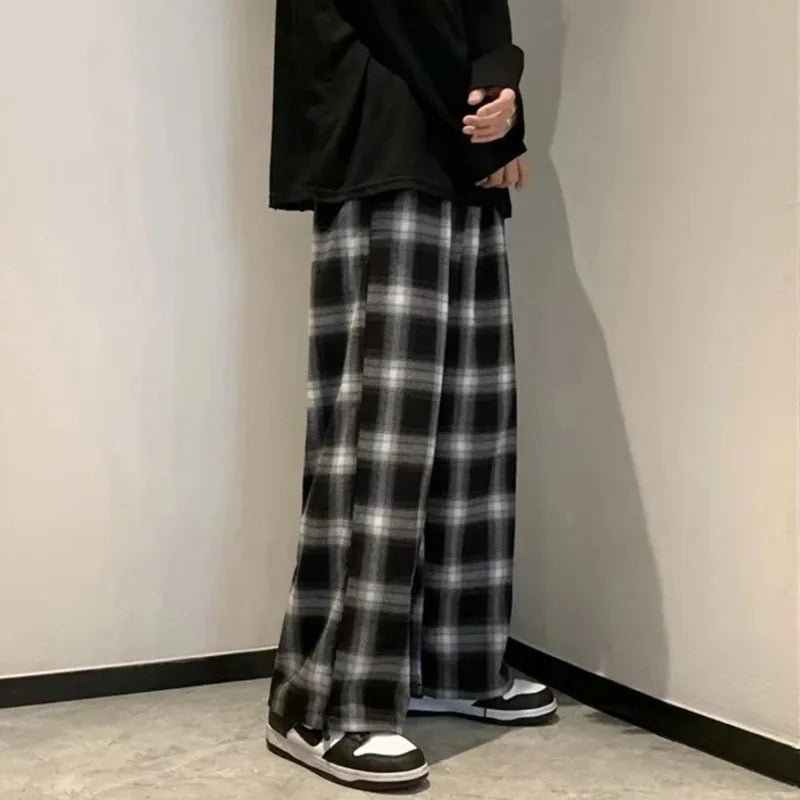 Retro-Karohose mit lockerem Schnitt