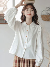 Elegante Vintage-Bluse mit Puffärmeln