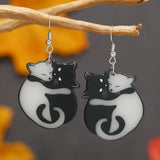 Dark Style Personalized Black Cat Earrings