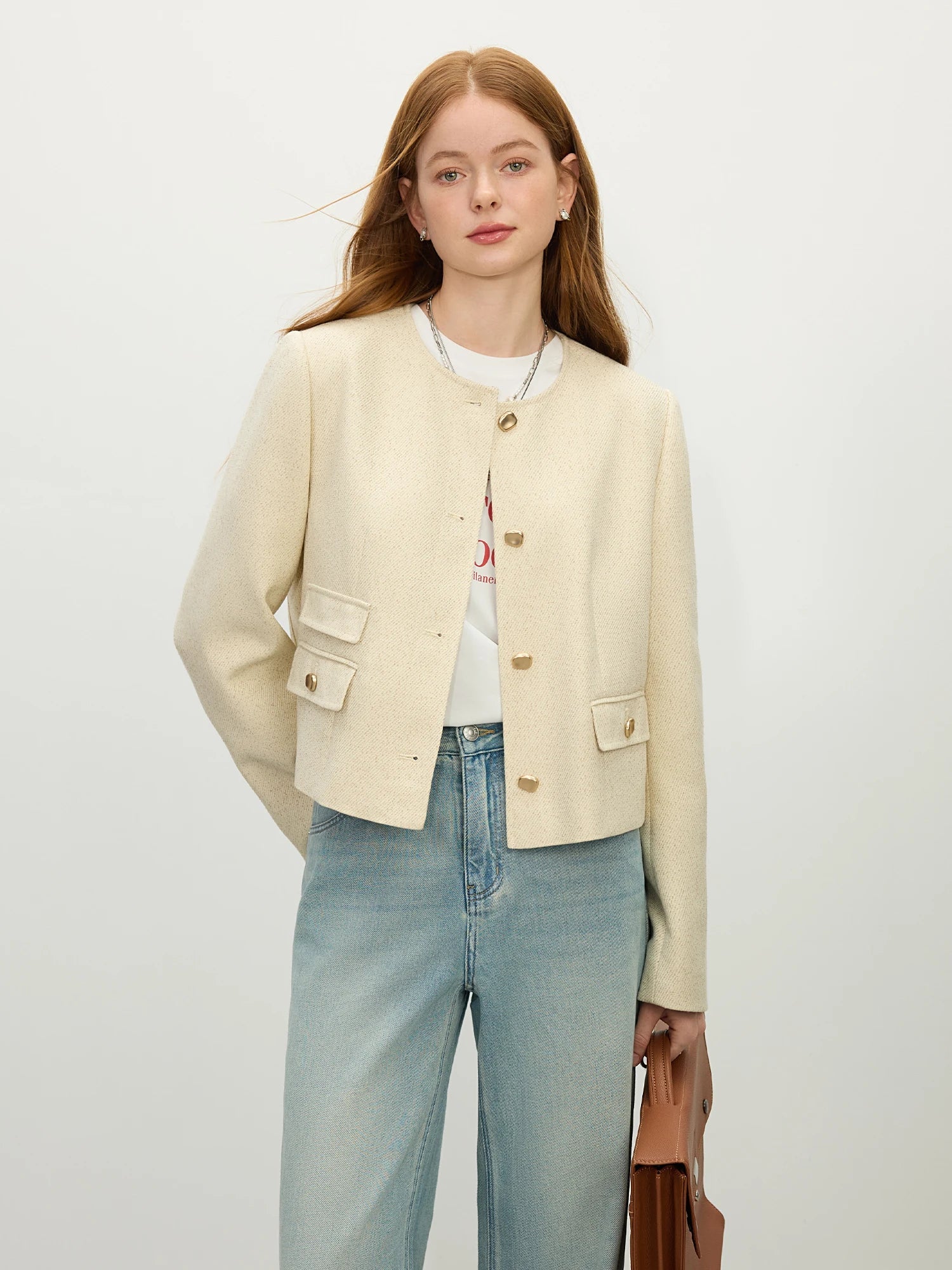 Elegante und attraktive Tweedjacke für Damen für den Frühling