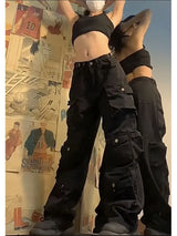 Button Fly Dirty Baggy Cargo Pants