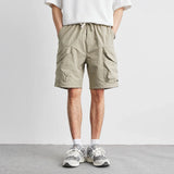 Lässige schwarze Cargo-Shorts im Hip-Hop-Retro-Stil für Herren
