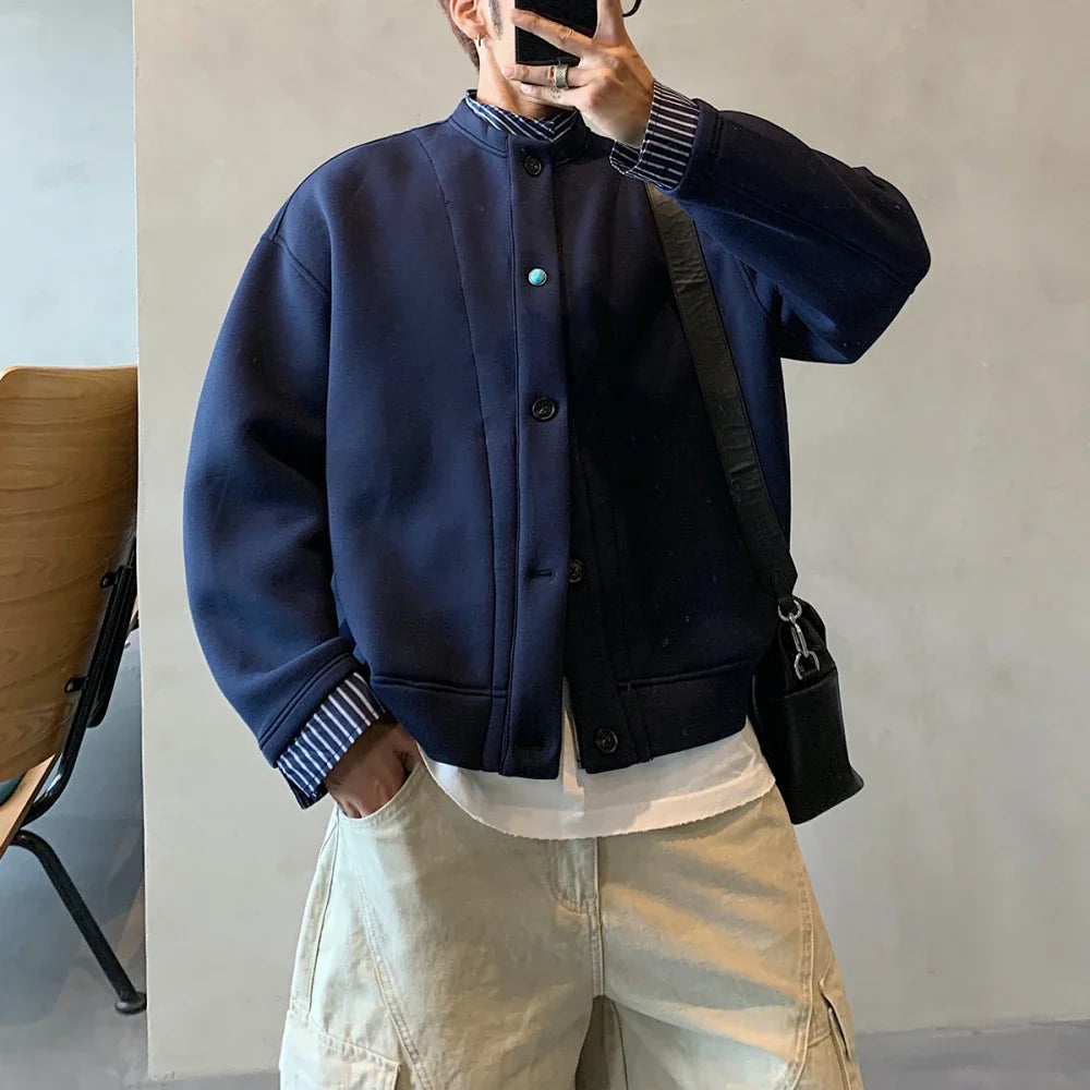 Trendy Fake Two-Piece Open Front Sweatshirt