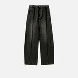 Premium Streetwear Wide Leg Curved Denim Jeans