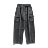Retro Vintage Washed Water Workwear Baggy Jeans