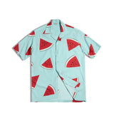 Chemise de plage à col ample et imprimé pastèque