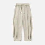 Classic Pleated Drawstring Wide Leg Pants