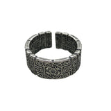 Retro Grass Pattern Punk Gothic Ring