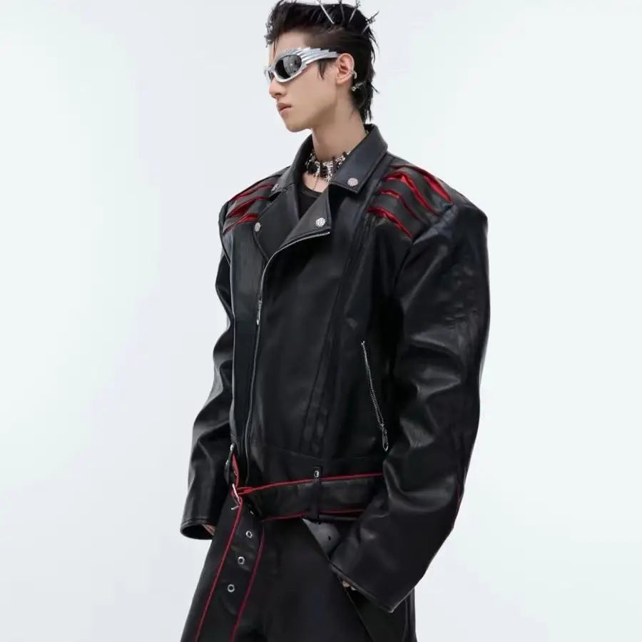 Gothic Heavy Industry Motorcycle PU Leather Jacket