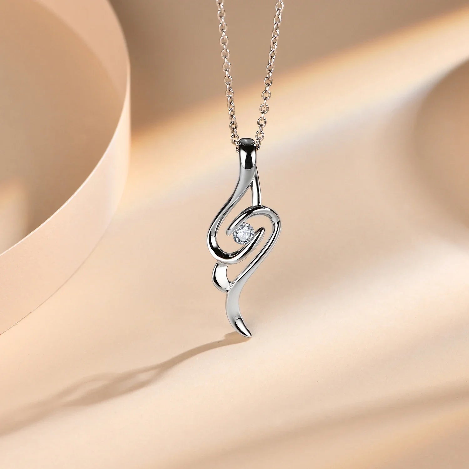 Women Brilliant Cut Moissanite Pendant Necklace