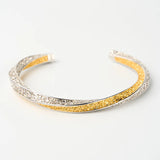 Vintage-Armreif mit goldener Blume, stapelbar