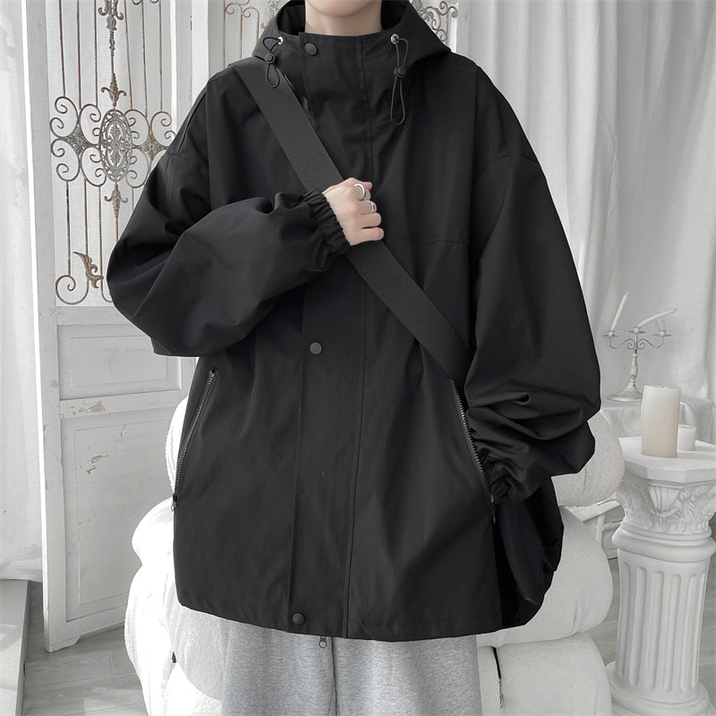 Hooded Windbreaker Loose Jacket