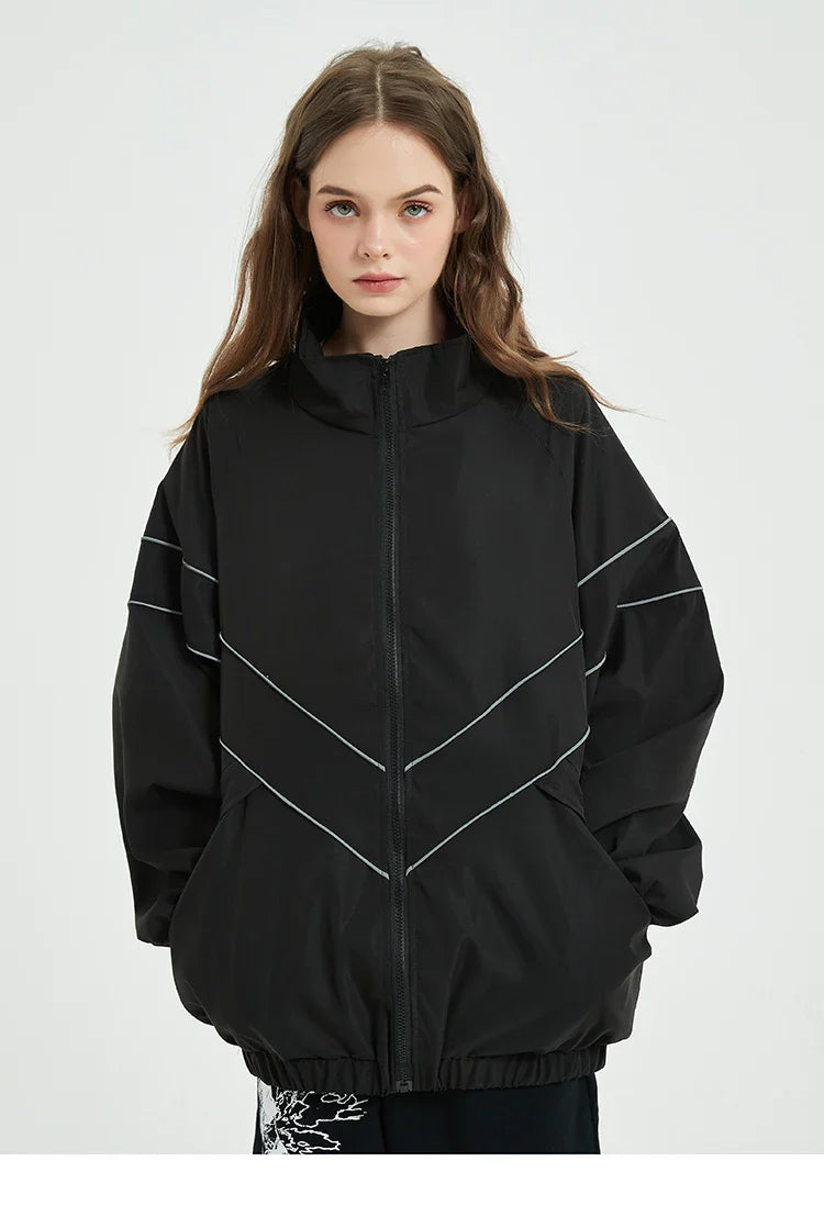 Veste rayée réfléchissante en V