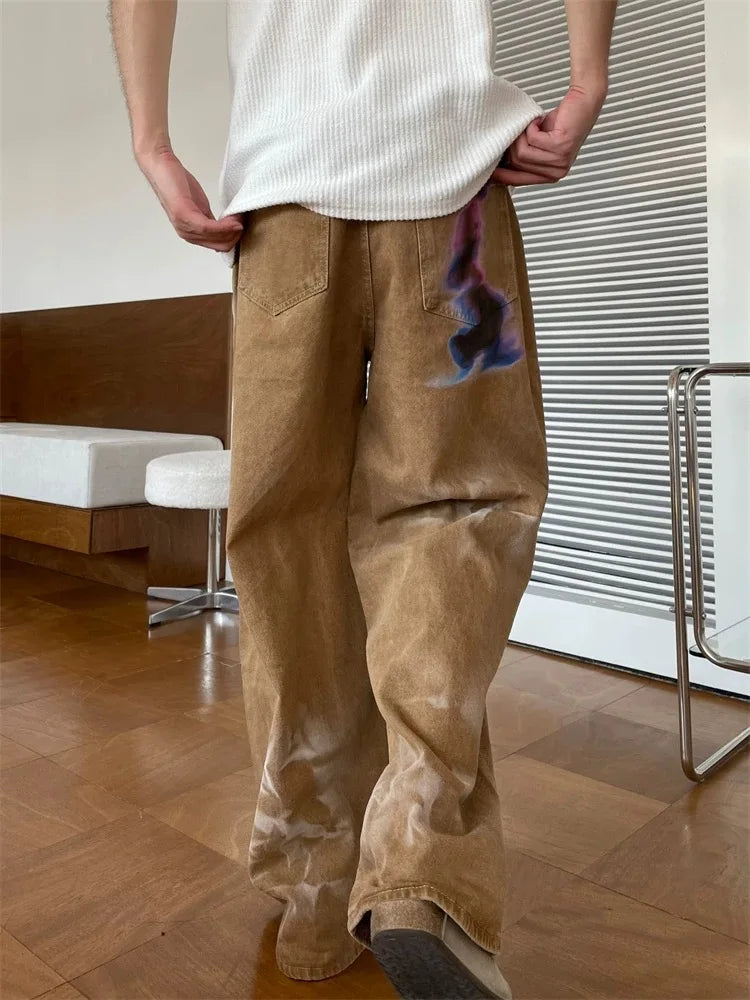 Y2K Laidback Bottoms Cyber Brown Baggy Jeans