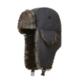 Faux Fur Lined Trapper Hat