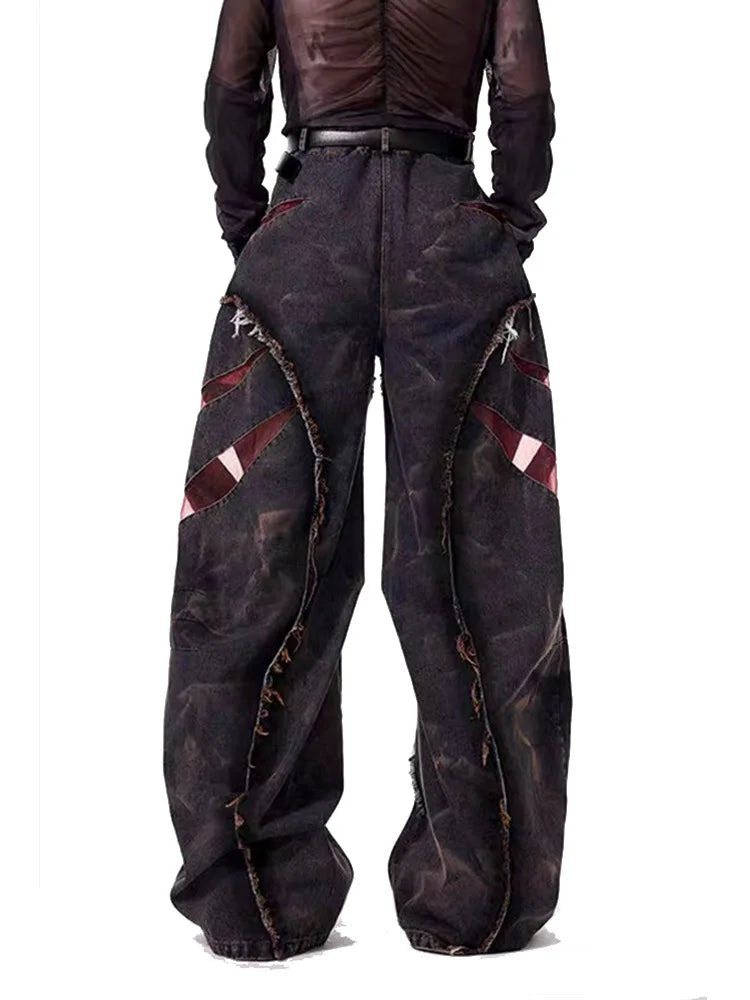 Heavy Industry Snowflake Stitch Mesh Jeans