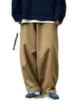 Retro Japanese Solid Color Elastic Pants