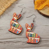 Colorful Easter Bookshelf Love Earrings