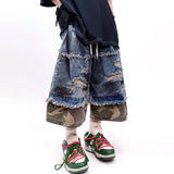 Stylish Personalized Camouflage Denim Jorts