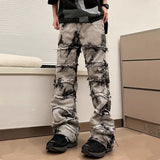 Streetwear Cyber ​​Grey Stacked Baggy Jeans