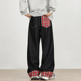 Luxury Straight & Sleek Patchwork Wide Leg Jeans