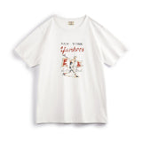 Vintage Retro Baseball T-Shirt mit Buchstabenprint