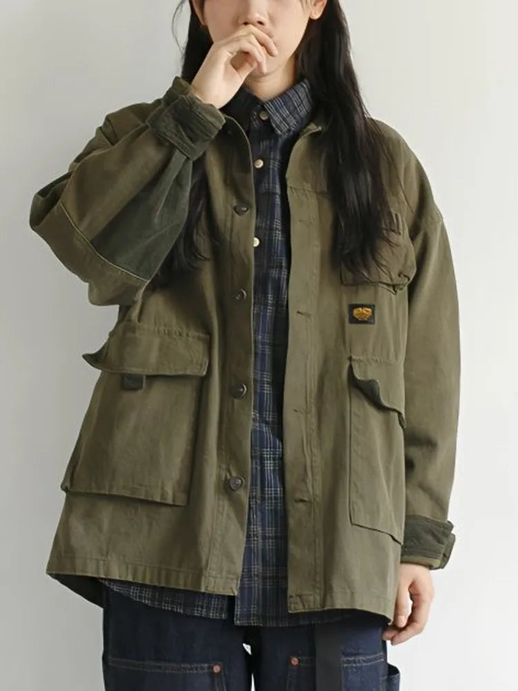 Military Army Retro Denim Jacket