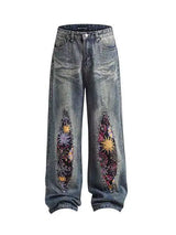 American High Street Firework Beads Jeans