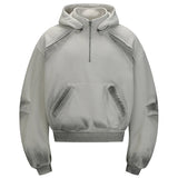 Sweat à capuche vintage patchwork streetwear pour homme