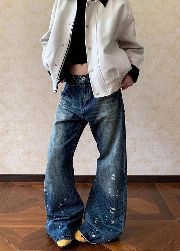 Retro 2000s Style Washed Boyfriend Jeans