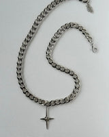 Vintage Punk Star Pendant Metal Necklace