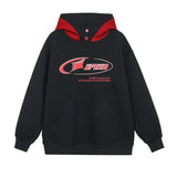 Streetwear Retro Letter Printed Loose Hoodie