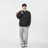 Cozy Textured Striped Crew Neck Sweater