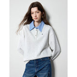 Autumn Splicing Patchwork Sweater