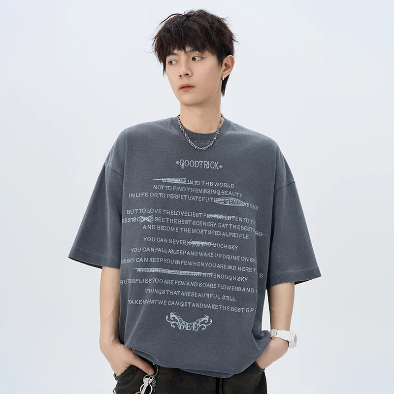 Casual Printed Oversize Short Sleeve T-Shirt
