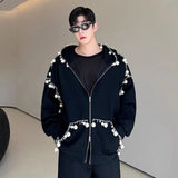 Embellished Zip-up Hoodie