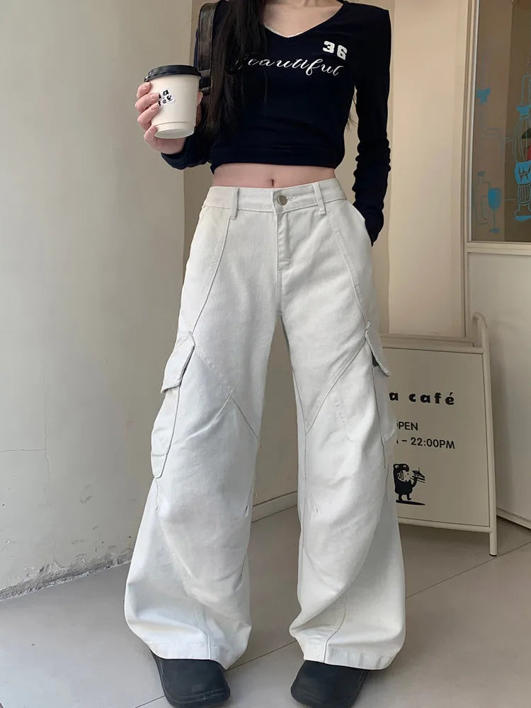 Women's Modern Wide-Leg Cargo Pants