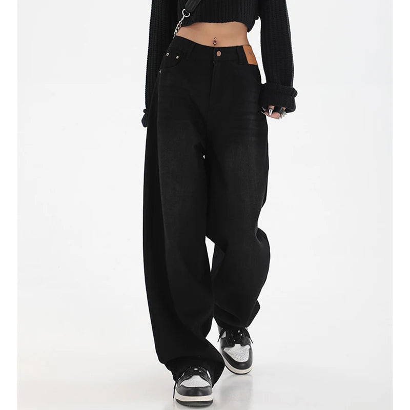 High Waist Straight Leg Jeans