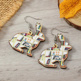 Colorful Easter Bookshelf Love Earrings