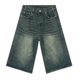 Y2k Vintage Black Wide-leg Jorts
